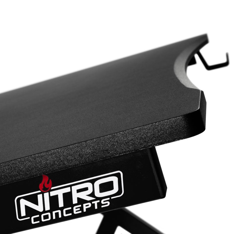 NITRO CONCEPTS D12 GAMING DESK - BLACK - NC-GP-DK-009
