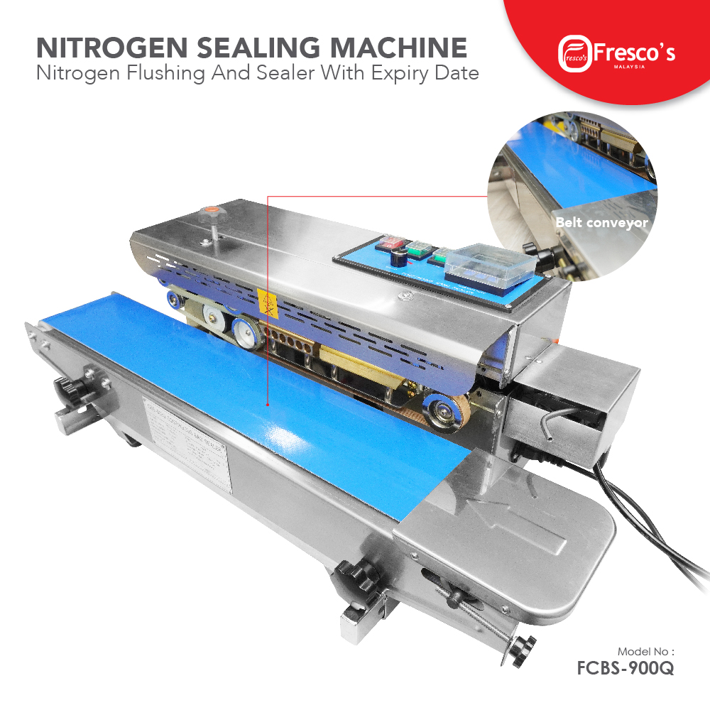 Nitrogen Sealing Machine Nitrogen Flushing and Sealer with expiry date