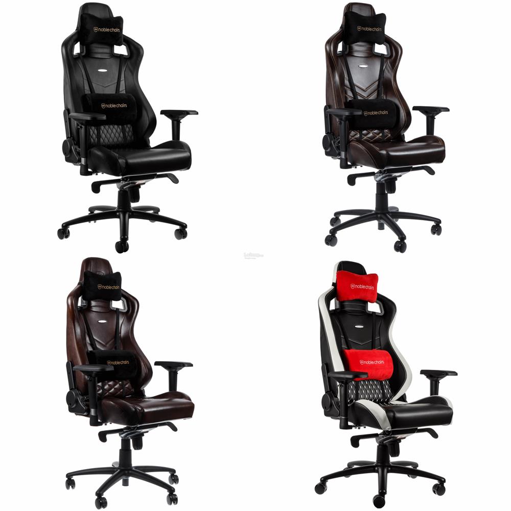 noblechairs epic series genuine leather gaming chair  4 color avlbl