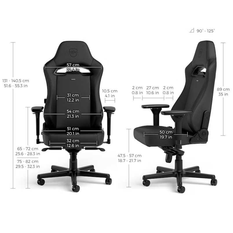 NOBLECHAIRS HERO ST GAMING CHAIR - BLACK EDITION - NBL-HRO-ST-BED-SGL