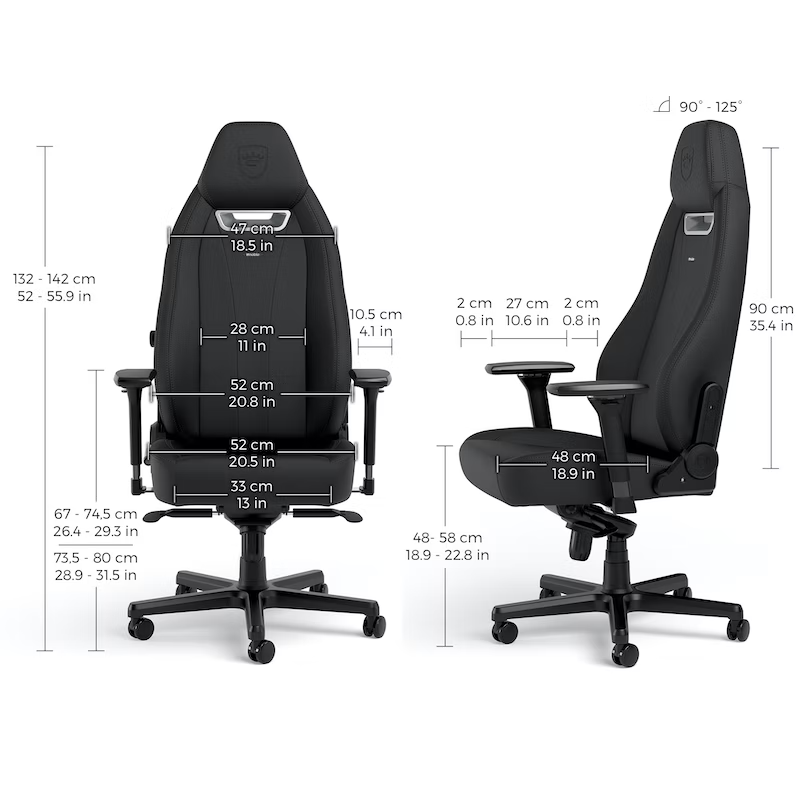 NOBLECHAIRS LEGEND GAMING CHAIR - BLACK EDITION NBL-LGD-GER-BED-SGL