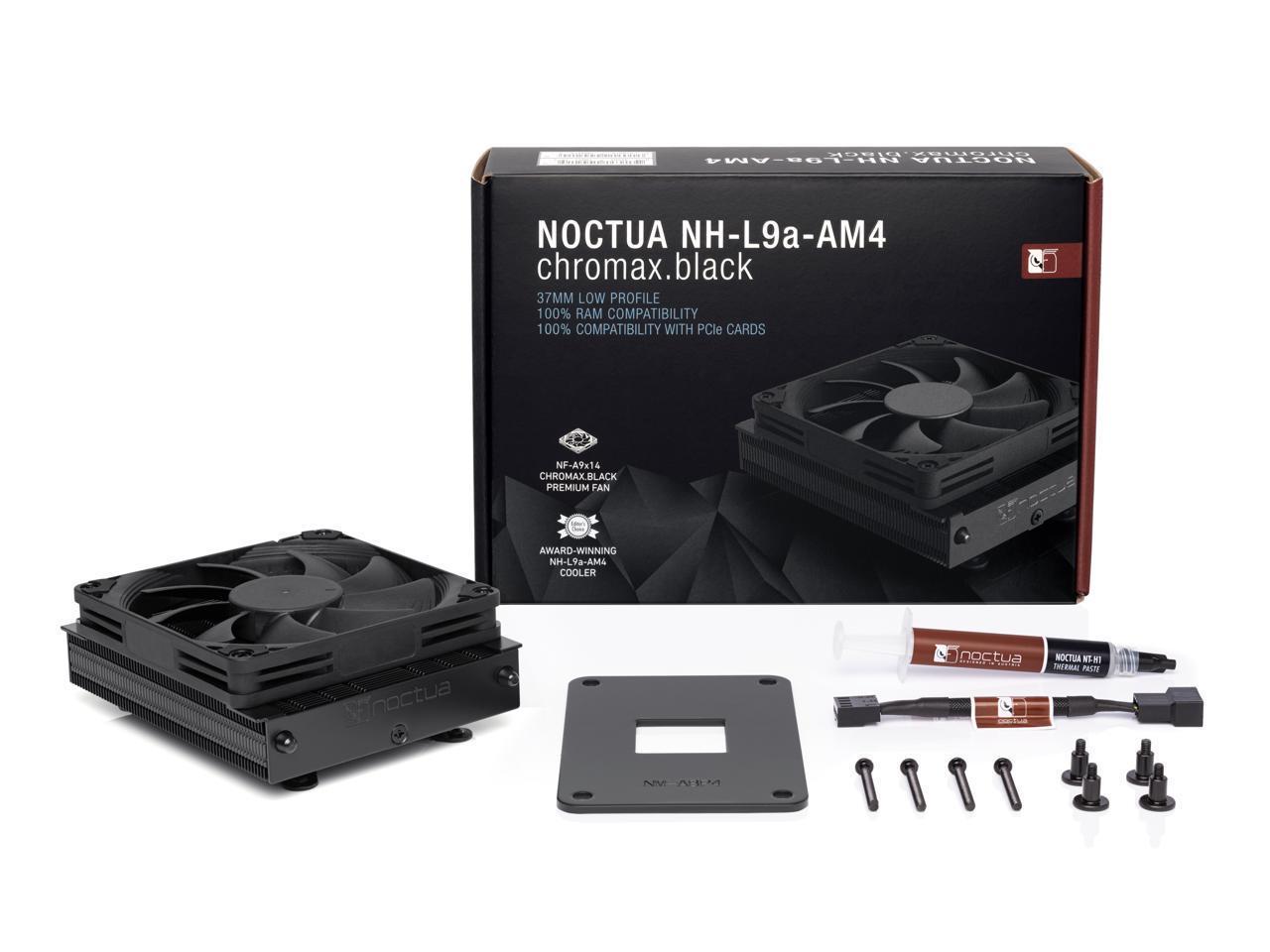 Noctua NH-L9a-AM4 Chromax.Black, Low-Profile CPU Cooler for AMD AM4