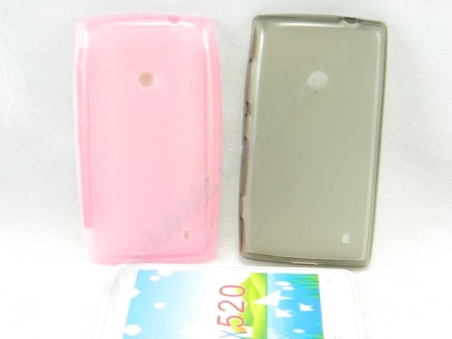 Nokia Lumia 520 Pudding Transparent TPU Soft Tinted Case Casing
