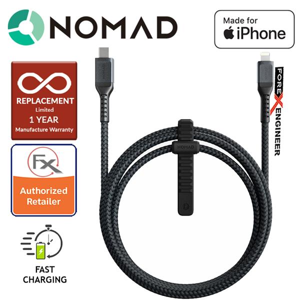 Nomad Ultra Rugged Lightning Cable To Usb C 1 5m Black