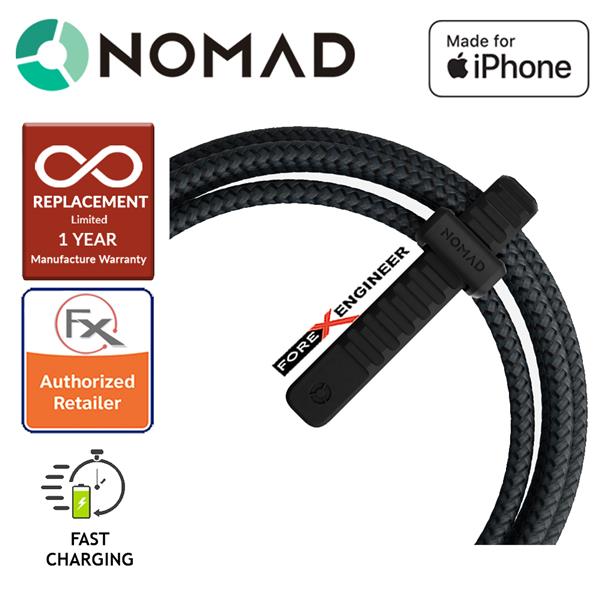 Nomad Ultra Rugged Lightning Cable To Usb C 1 5m Black