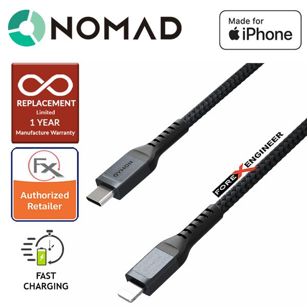 Nomad Ultra Rugged Lightning Cable To Usb C 1 5m Black