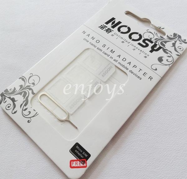 Noosy Nano Micro Sim Card Adapter with PIN for Apple iPhone 8 7 6S ~WH