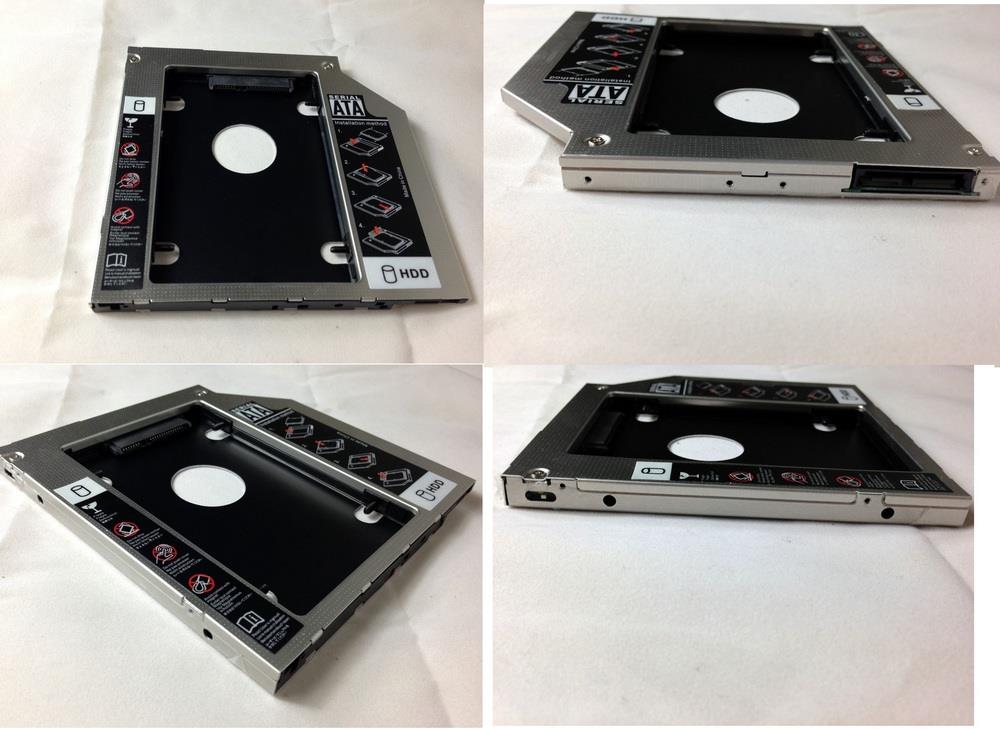 Notebook 2nd HDD Caddy 9.5mm SATA 2.5” Case Enclosure Optical Bay CD t