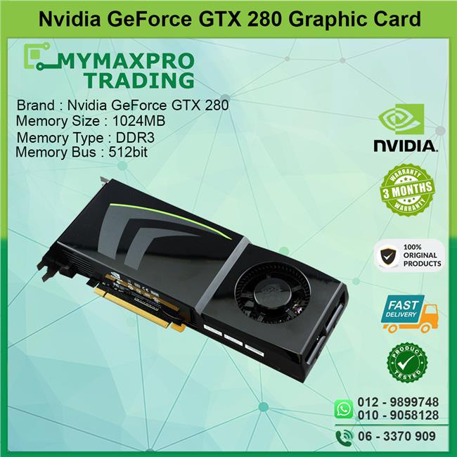 NVIDIA GeForce GTX 280 1GB DDR3 512 