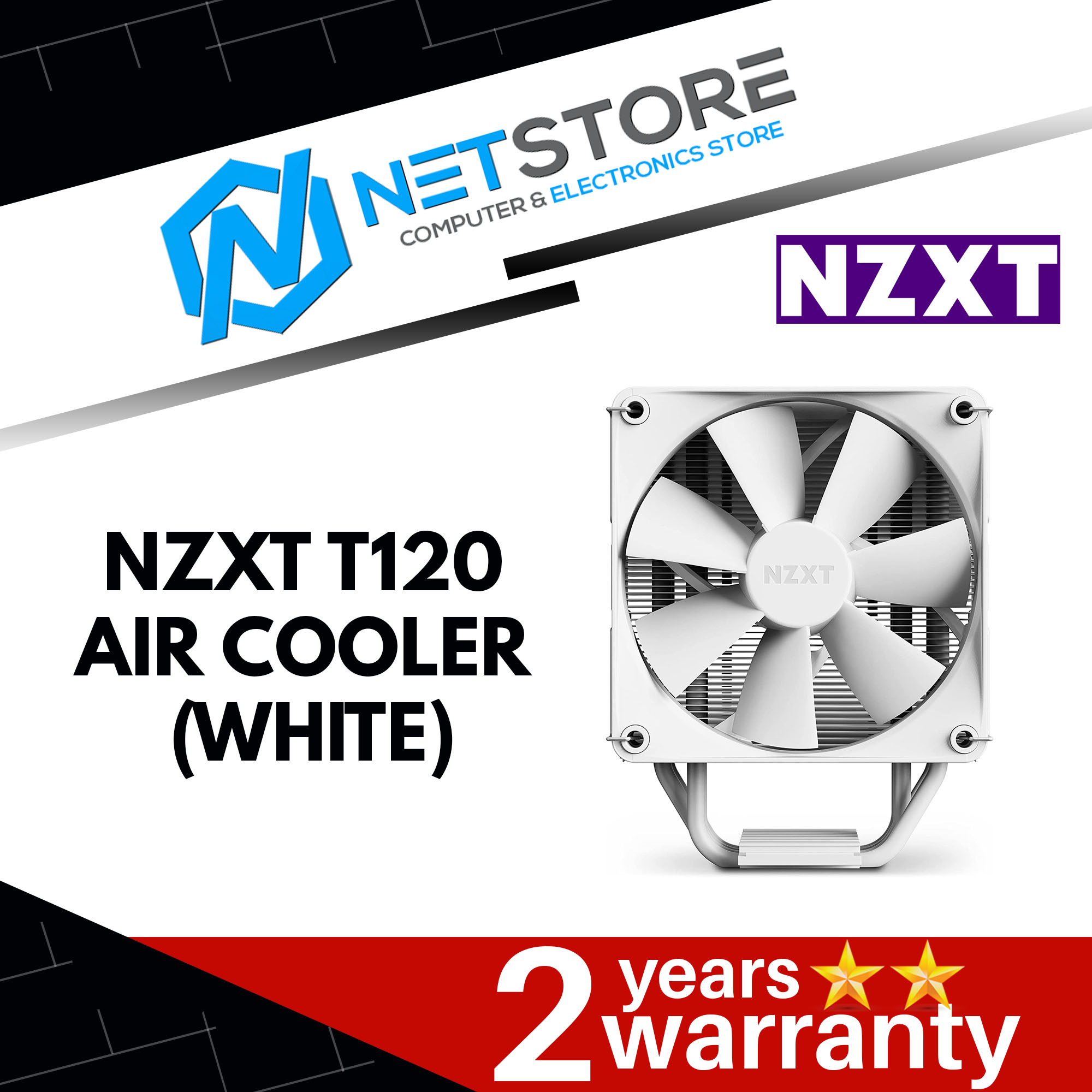 NZXT T120 AIR COOLER - WHITE - RC-TN120-W1