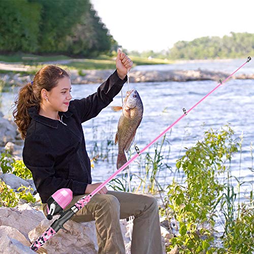 pink kids fishing pole