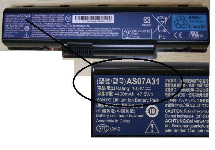 OEM Battery for Acer Aspire 4710 4310 4315 4715 4520 4920 4720Z