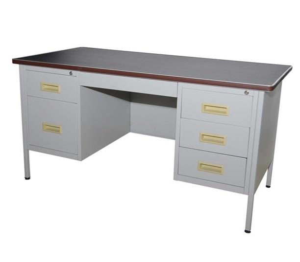 Office Table Writing 5 Double Pedestal Desk Model S103 Lt