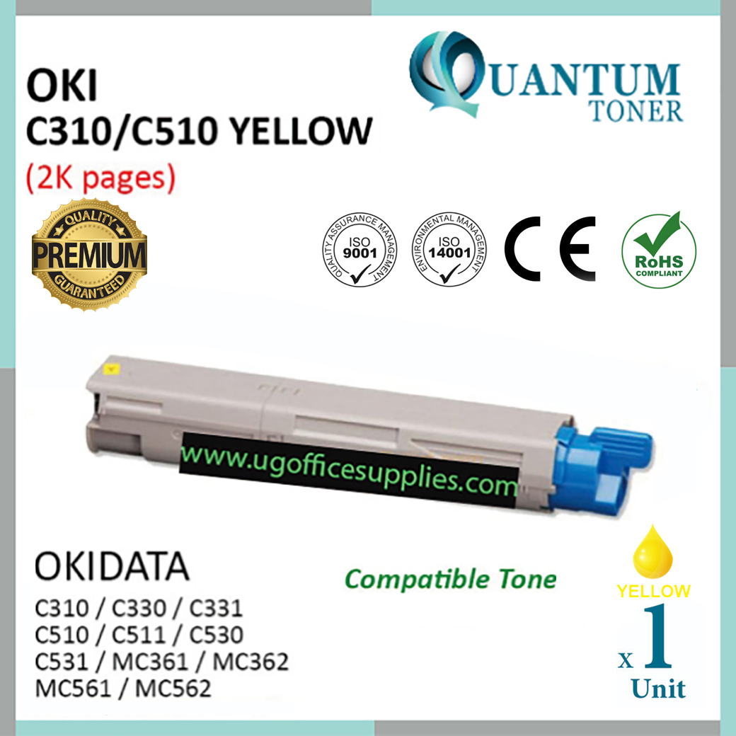 OKI C310 C510 44469755 Yellow Compatible Toner