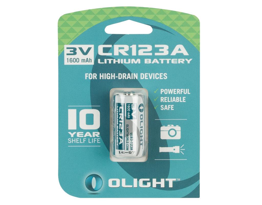 Olight CR123 CR123A 1600mAh Lithium Battery (3V)