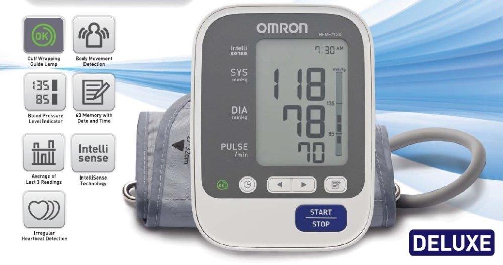 Omron HEM 7130 Automatic Blood Pressure Monitor (Deluxe) (5 years warr