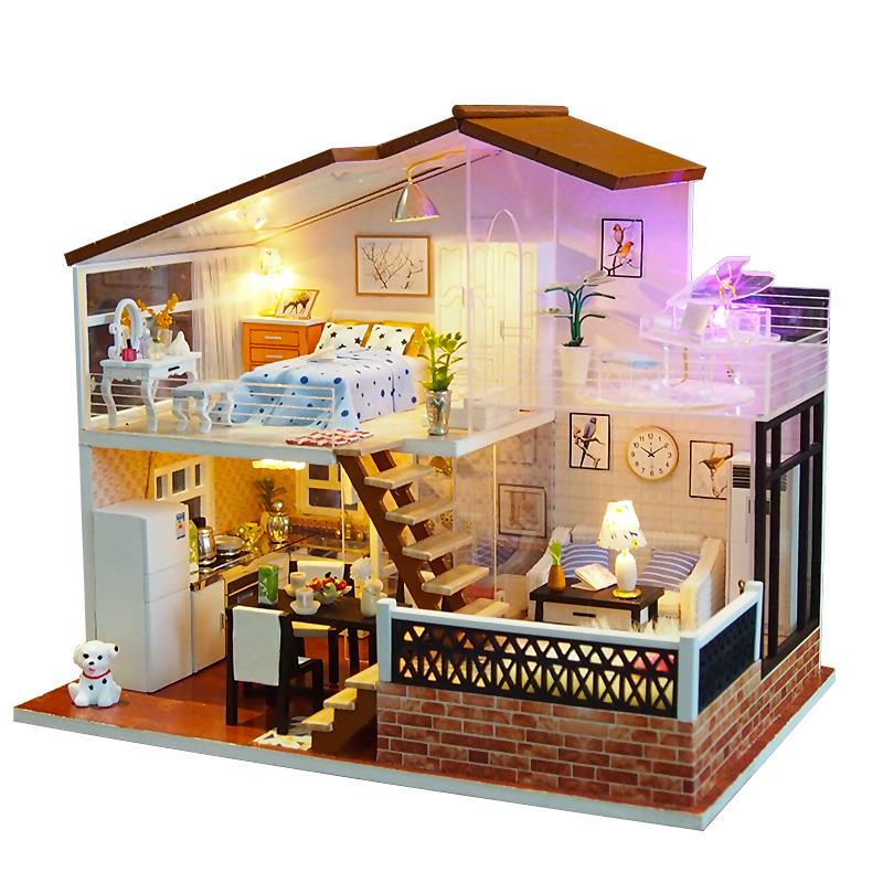 One Meter Sun With Light Anti Dust Cover Diy Miniature Doll House
