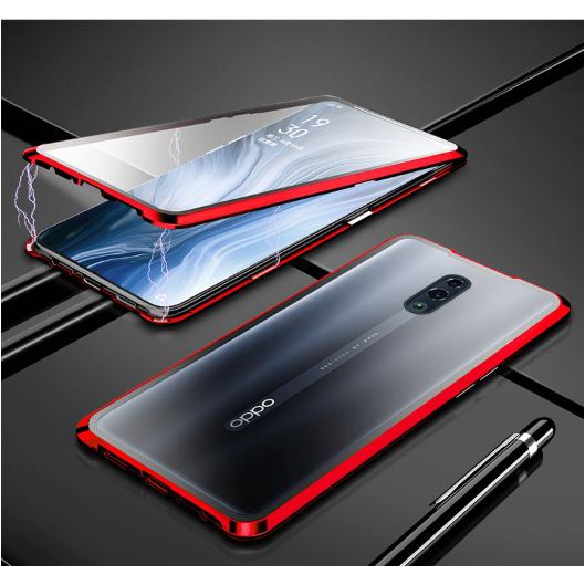 Oppo Reno 10x Zoom Magnetic Magnet Super Clear Tempered Glass Phone Case Cover