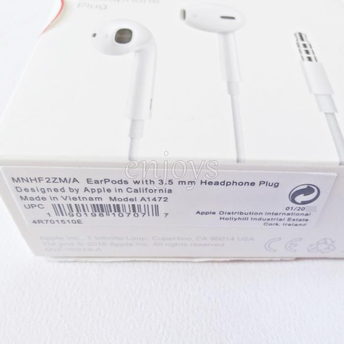 ORIGINAL 3.5mm Apple EarPods Earphone iPhone 6S 6 Plus 5S 5 SE *A1472