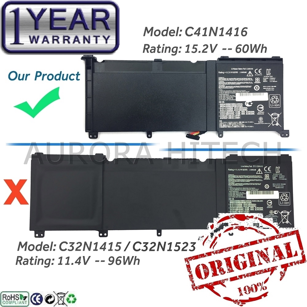 Original Asus UX501JW-FJ404T UH71T UX501JW-CN546T DN233H Battery