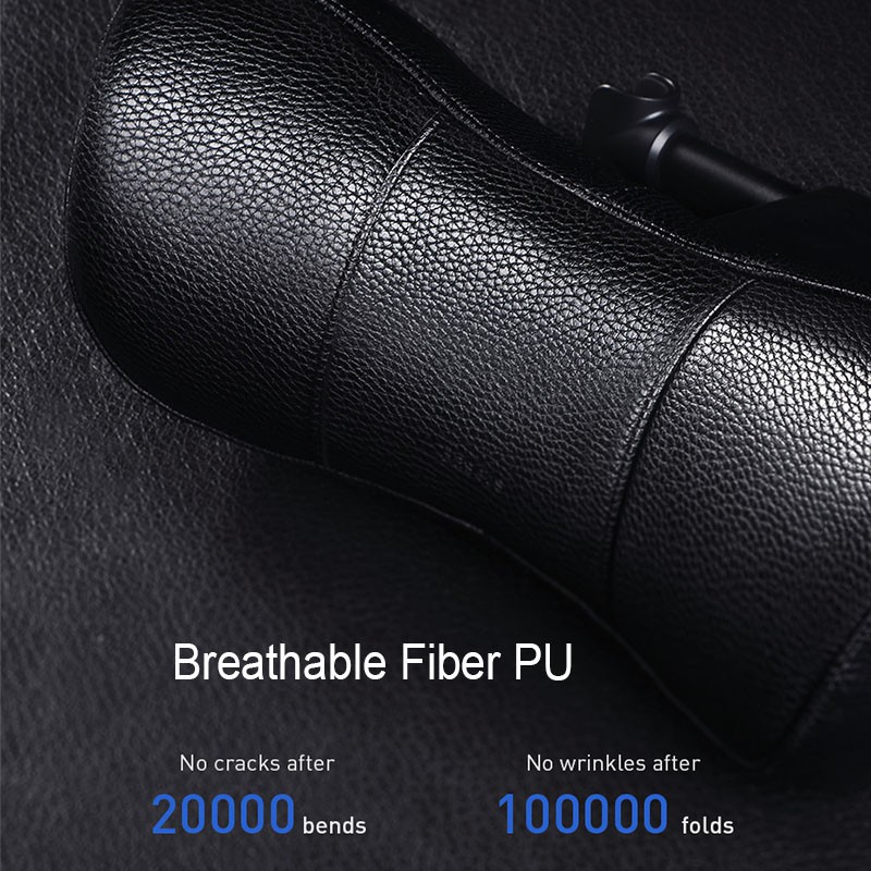 ORIGINAL Baseus Memory Foam Car Neck Pillow Auto Adjustable PU Leather