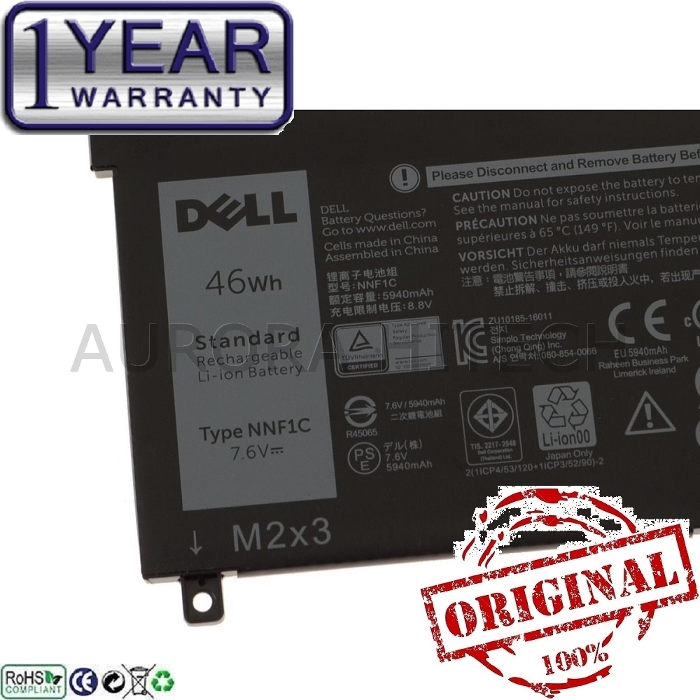 Original Dell XPS13 9365 XPS 9365 2-in-1 NNF1C 0NNF1C Laptop Battery