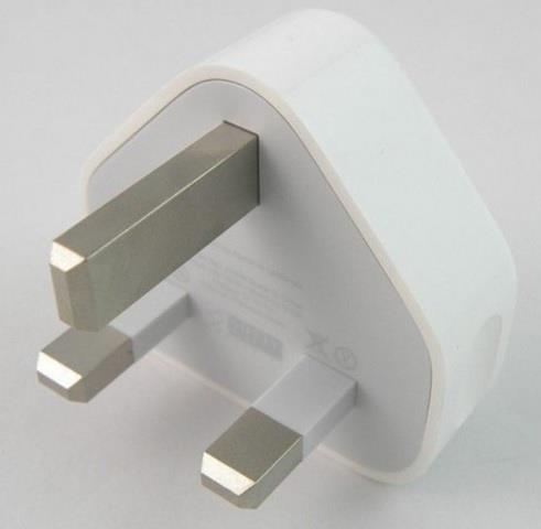 Original Genuine Iphone 4 4s 5 5s 6 6+ 5w UK 3 Pin Wall Charger