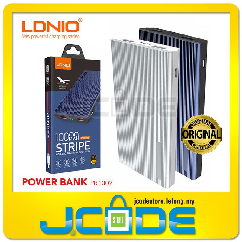 Original LDNIO PR1002 10000mAh Power Bank With Dual USB Ports
