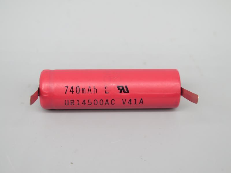Original SANYO UR14500AC 3.7V 14500 Rechargeable Li-ion Battery W/ Leg
