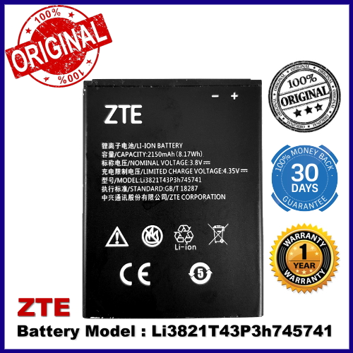 Original ZTE Li3821T43P3h745741 ZTE Blade L5 ZTE Blade L5 Plus Battery