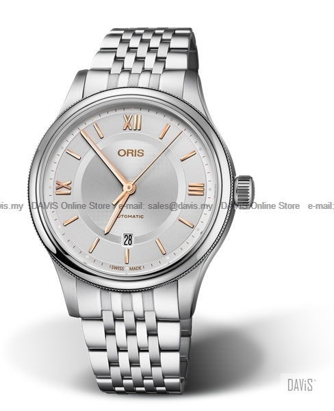 ORIS 0173377194071-0782010 Classic Date Automatic SS Bracelet Silver