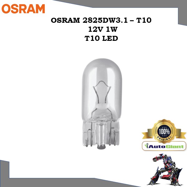 OSRAM 2825DW3.1- T10 12V 1W T10 LED- (2 PCS PACK) LAMPU SIGNAL