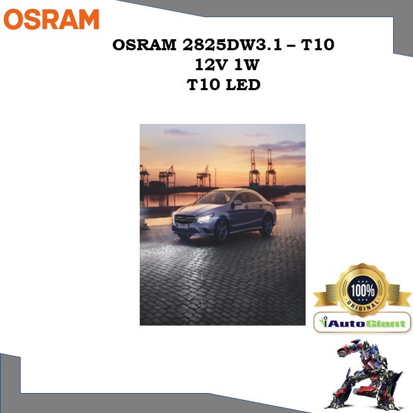 OSRAM 2825DW3.1- T10 12V 1W T10 LED- (2 PCS PACK) LAMPU SIGNAL