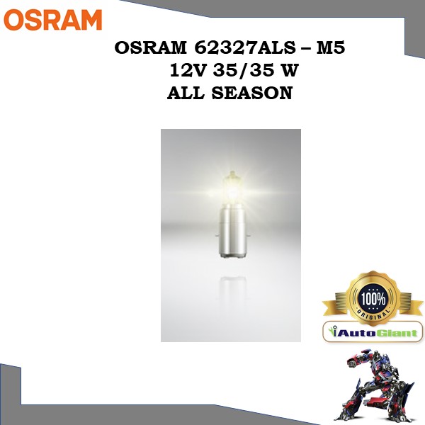 OSRAM 62327ALS - M5 12V 35/35W ALL SEASON LAMPU DEPAN MOTOR