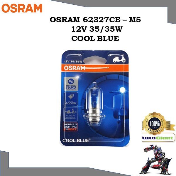 OSRAM 62327CB - M5 12V 35/35W COOL BLUE LAMPU DEPAN MOTOR