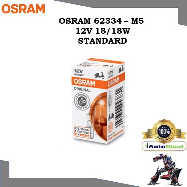 OSRAM 62334 - M5 12V 18/18W STANDARD LAMPU HALOGEN HONDA WAVE