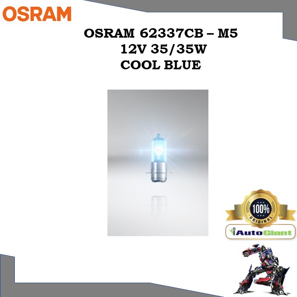 OSRAM 62337CB - M5 12V 35/35W COOL BLUE LAMPU DEPAN MOTOR