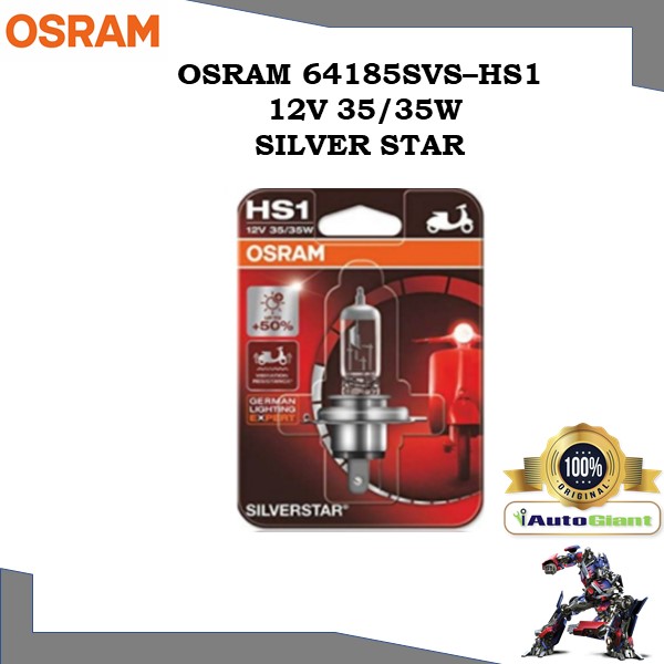 OSRAM 64185SVS - HS1 12V 35/35W SILVER STAR LAMPU MOTOR DEPAN