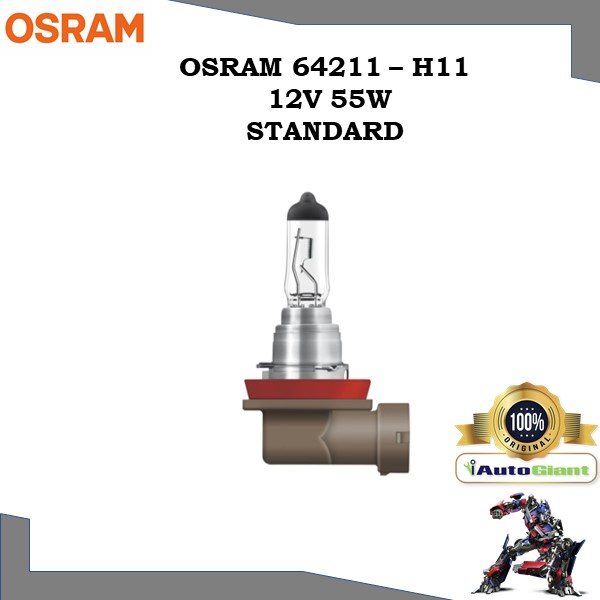OSRAM 64211 - H11 12V 55W LAMPU DEPAN KERETA