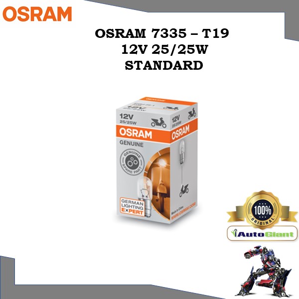 OSRAM 7335 - T19 12V 25/25W STANDARD LAMPU DEPAN MOTOR