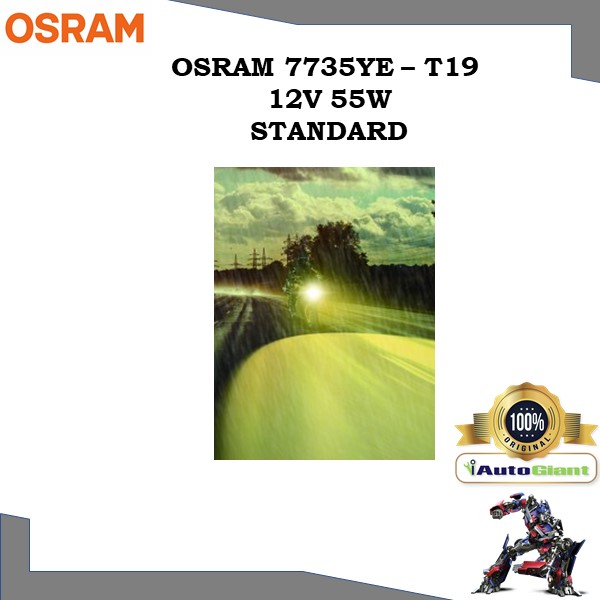 OSRAM 7735YE - T19 12V 5/5.5W STANDARD LAMPU DEPAN KUNING