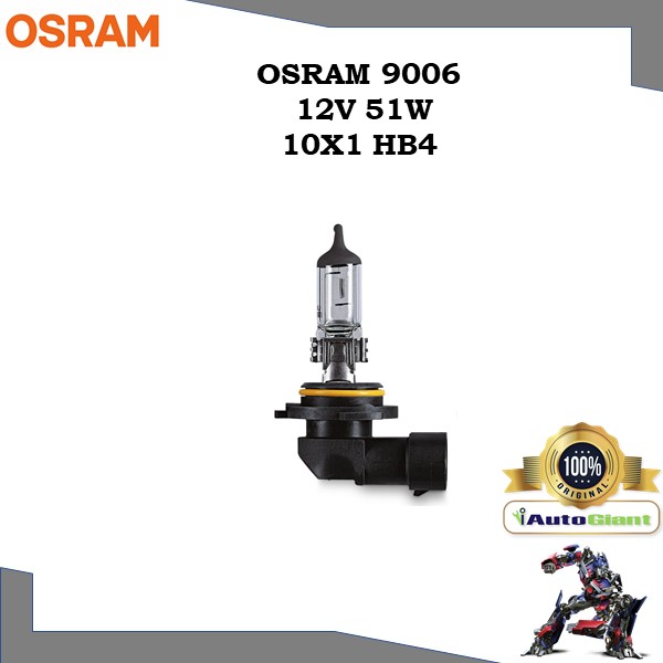 OSRAM 9006 - 12V 51W (HB4) LAMPU DEPAN KERETA