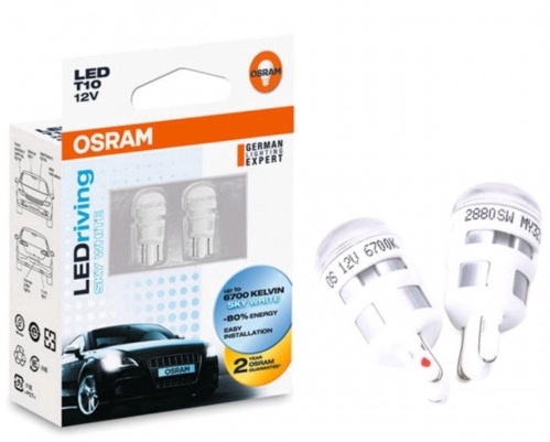 Osram LED T10 12V 6700K SKY WHITE(1Set 2pcs)