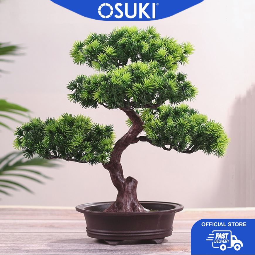 OSUKI Bonsai Tree Artificial Potted Plant 30 x 29cm - T Model