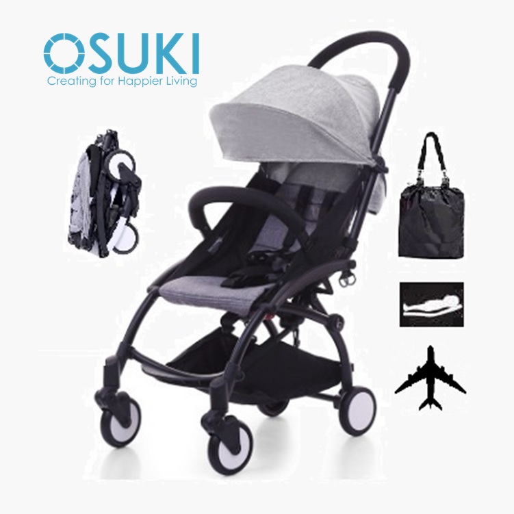 one hand fold compact stroller