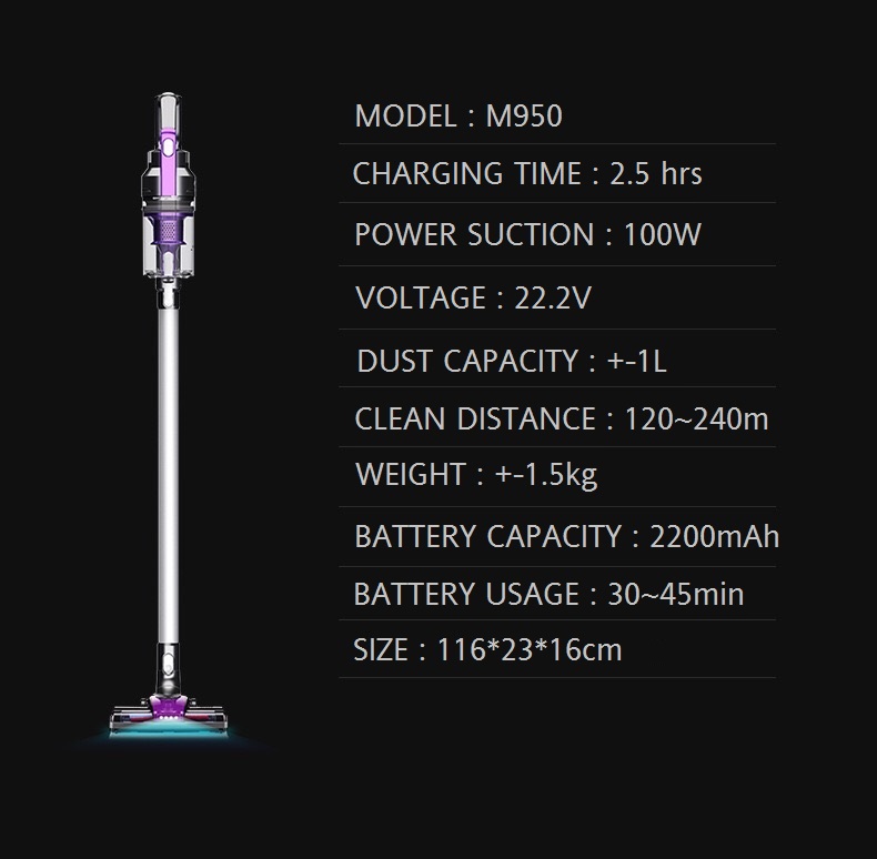 OSUKI Cordless Wireless Vacuum Cleaner M950 Power (7 in 1)