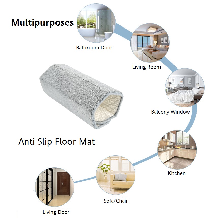 OSUKI Floor Mat Carpet Anti Slip 60 x 40cm