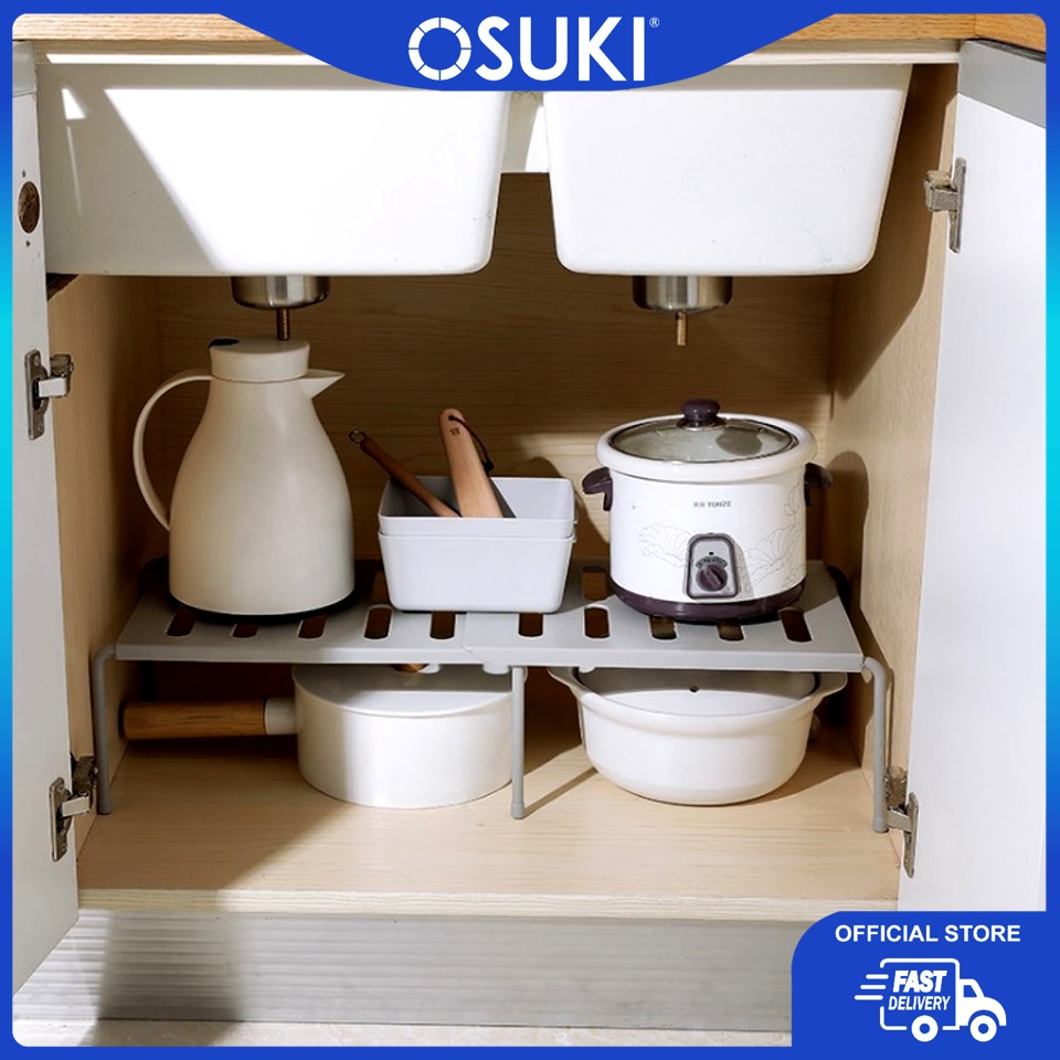 OSUKI Kitchen Cabinet Space Saving Rack 36 - 69cm Extendable