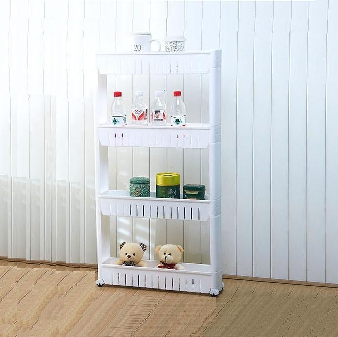 OSUKI Kitchen Storage 4 Tier Pulley Rack (White)