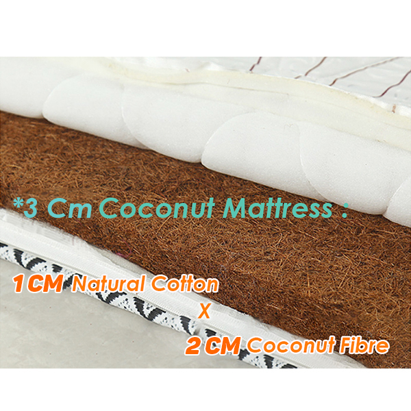 OSUKI Natural Coconut Fibre Foldable Single Mattress